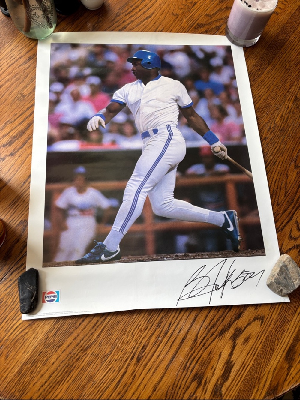 Bo Jackson Baseball Signed Pepsi Poster 1991